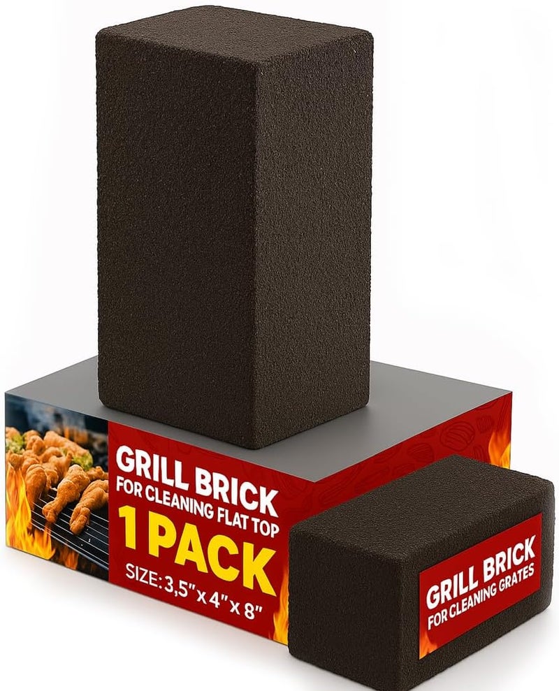PailSail Heavy Duty Grill Cleaning Brick 1 Pack. Commercial Grade Pumice Stone Tool Cleans & Sanitizes Restaurant Flat Top Grills or Griddles. Remove Grease Stains and Dirt Without Harsh Chemicals or Abrasives - Image 1